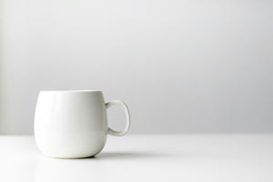 Nordic Calm minimalist white ceramic mug